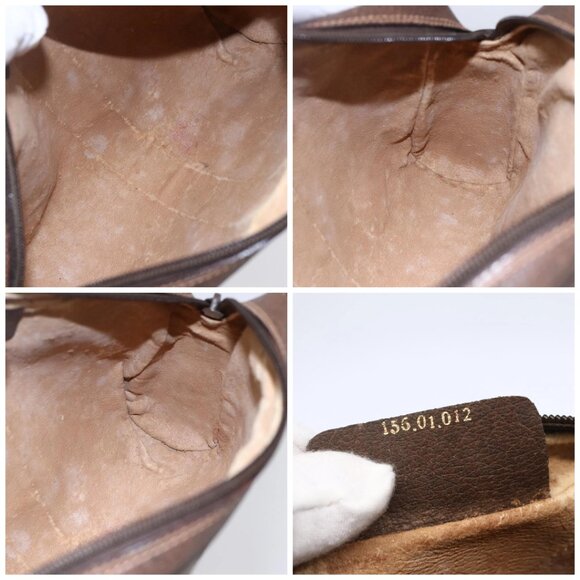 GUCCI GG Supreme Web Sherry Line Clutch Bag PVC Beige 156 01 012 Auth 149955 - Picture 15 of 16